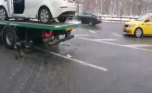 эвакуация авто с человеком внутри